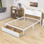 Lit plateforme double à 2 tiroirs avec rangement sous le lit-955794410