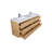Bobijo 83.5'' Double Bathroom Vanity with Plastic Top-50200063
