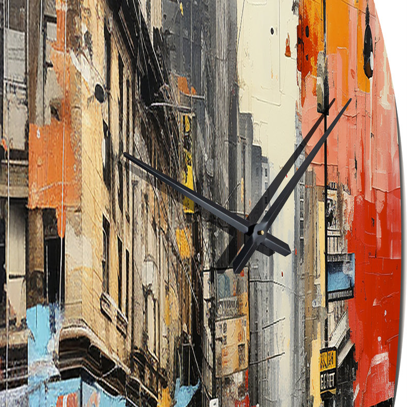 Horloge murale Urban Collage II, Moyenne