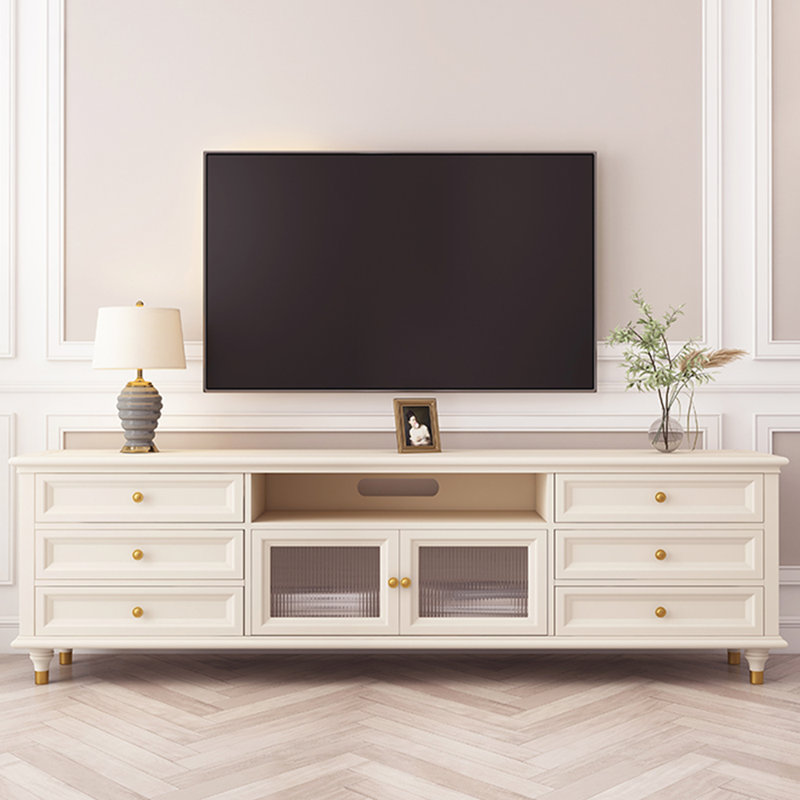 Meuble télé en bois massif durable, 78.74"