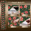Panneau adhésif pelez et collez à motif floral rétro à fleurs rouges et feuilles vertes l 23,6 po x H 118 po auto-adhésif amovible-129506875