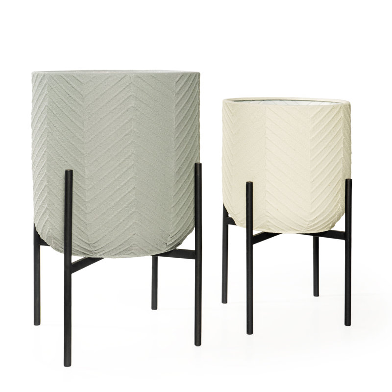 Ginkgo Metal Planter