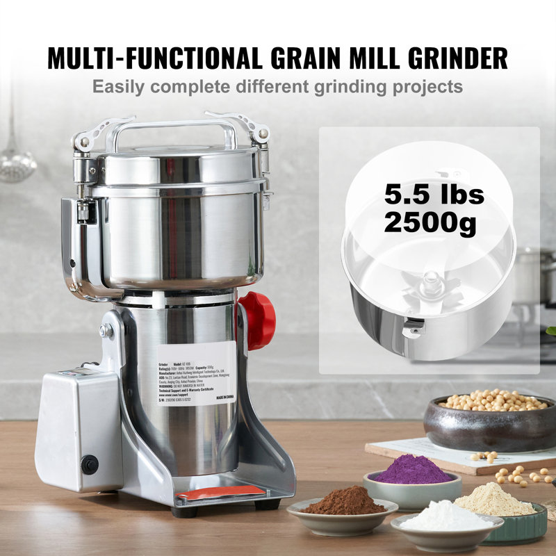 Moulin à grain électrique à haute vitesse VEVOR 2500g