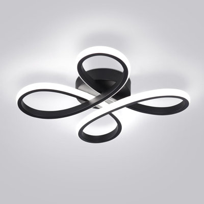 Camelia 4-Light Black LED Flush Mount