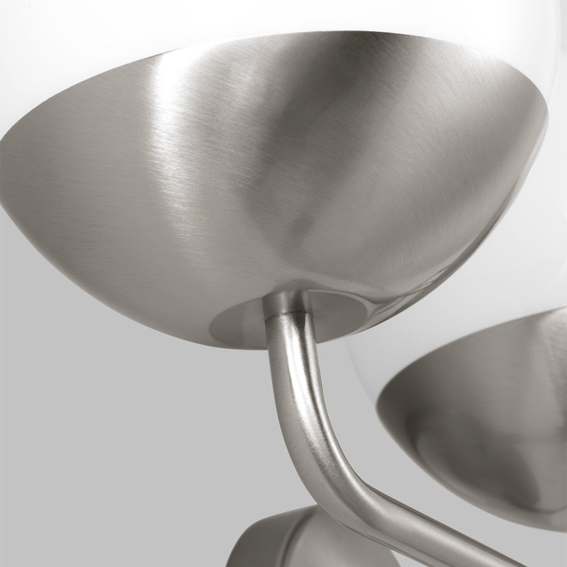 Avoca 4 Light Frosted Dimmable Vanity Light, Brushed Nickel