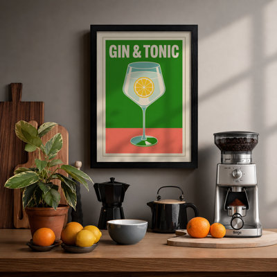 Gin and Tonic Retro - Framed Print