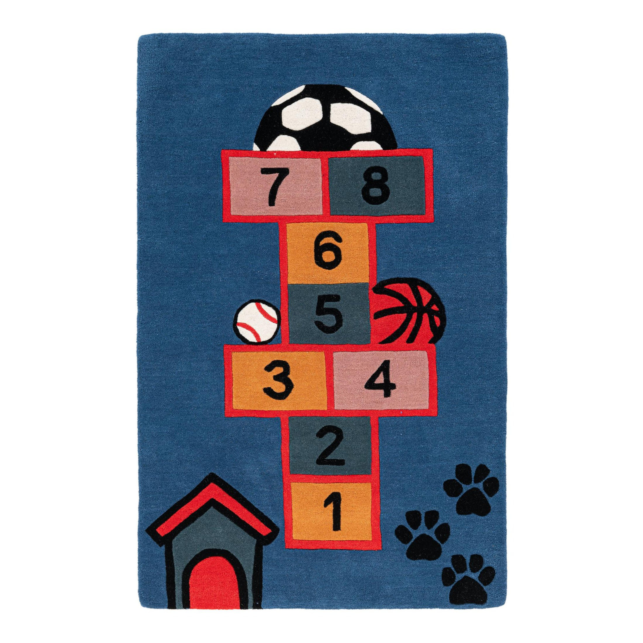 Unique Loom Hopscotch Playtime Kids Wool Rug | Wayfair