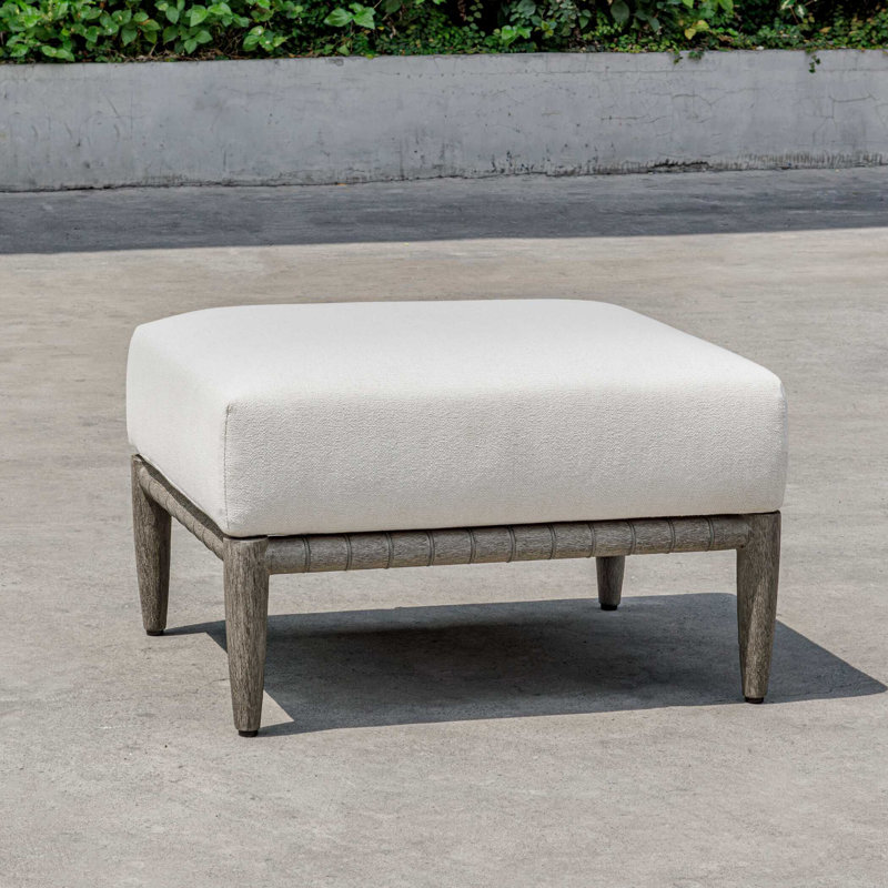 Uttermost Borneo White Cushion Outdoor Ottoman