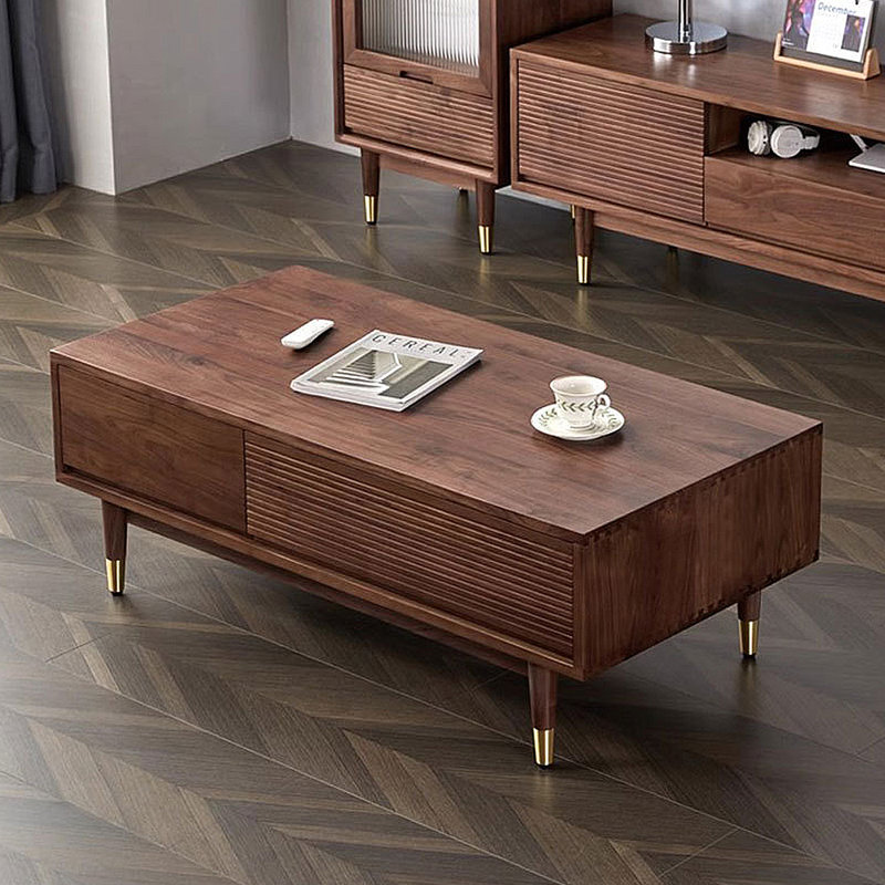 Table basse moderne avec rangement minimaliste, H 16,93 po x L 47,24 po x l 23,62 po