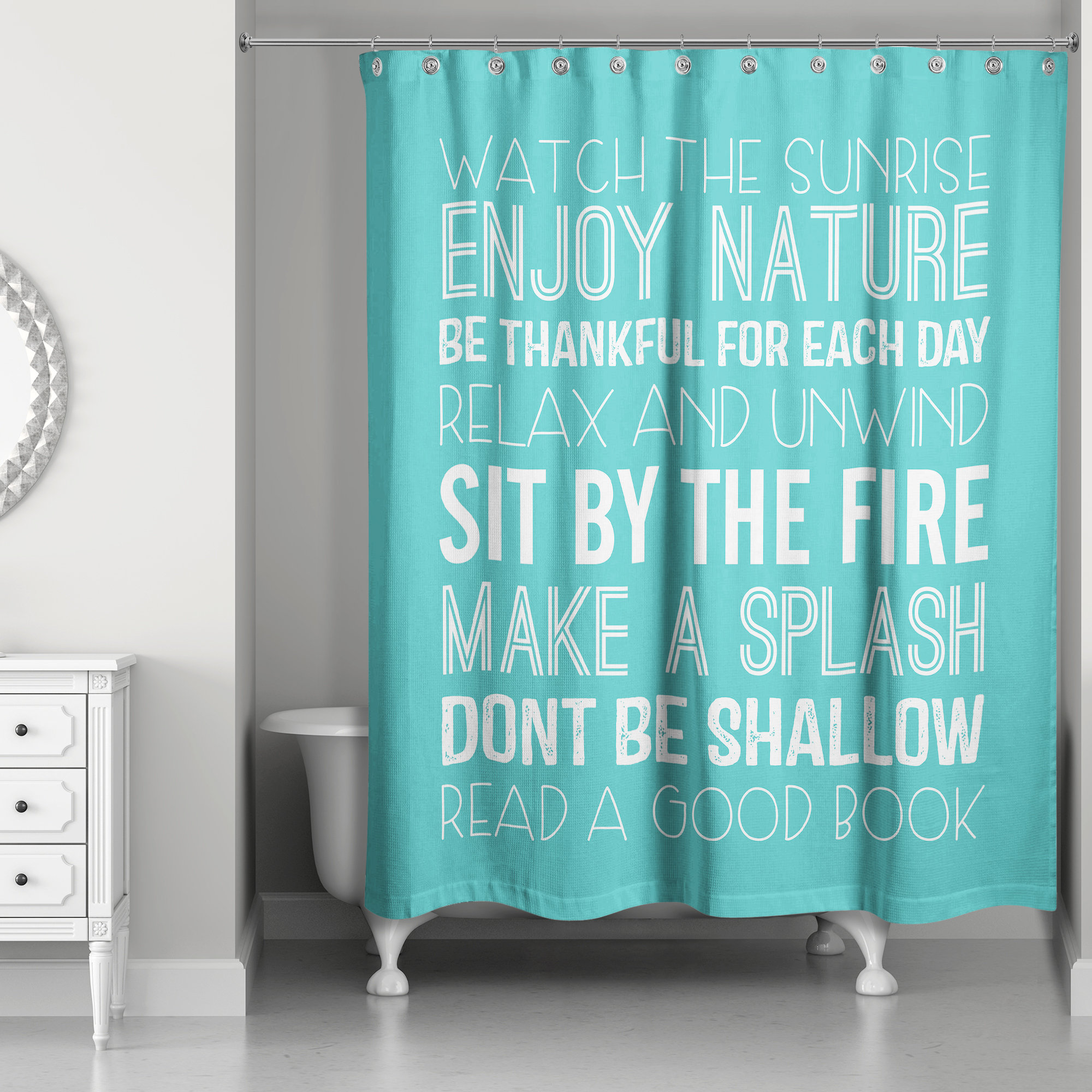 Rosecliff Heights Aurora Lake House Rules Single Shower Curtain Wayfair