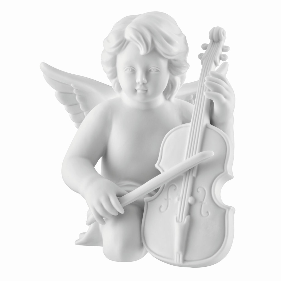 Die Saisontruhe Dekorationsfigur Engel mit Cello McMillian Größe: 16 cm H x 20 cm W x 18 cm T