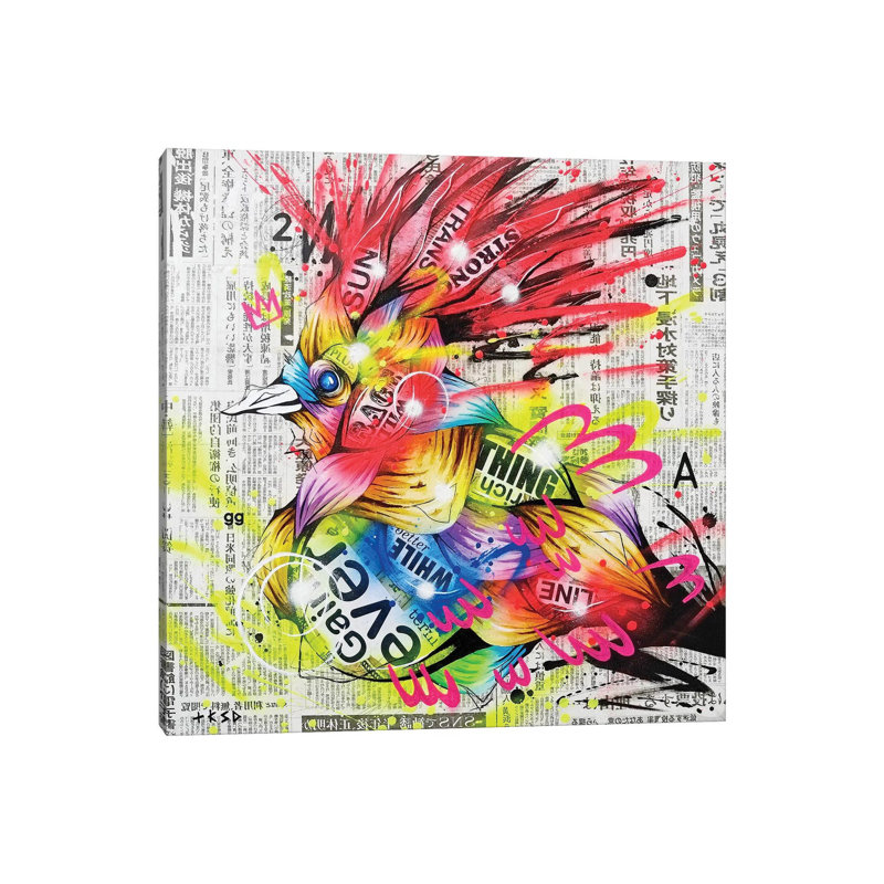 Akaitori par Taka Sudo - impression d'art graphique, H 26 po x l 26 po x P 1,5 po, Aucun mat, Toile tendue