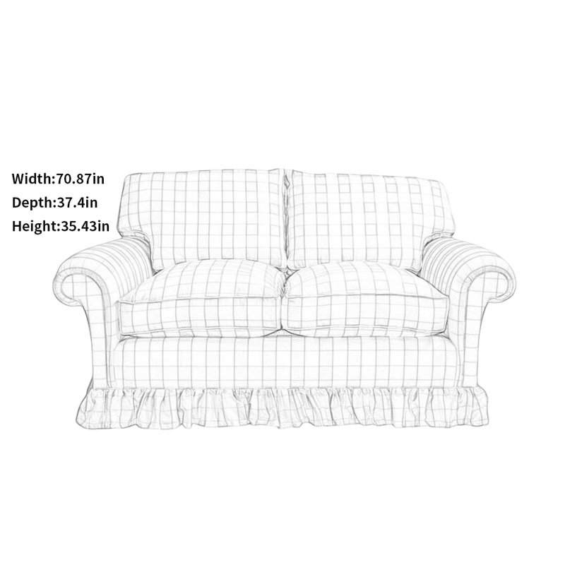 Simple Yellow Fabric Sofa