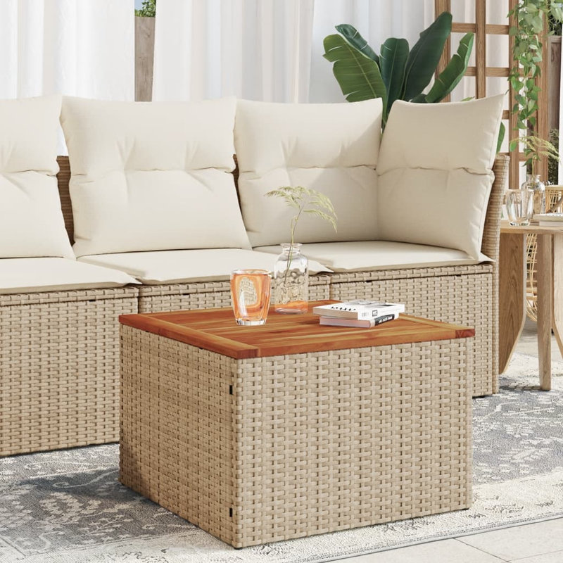Octaviea Square Outdoor Coffee Table , 55cm cm W 55cm cm D, Beige