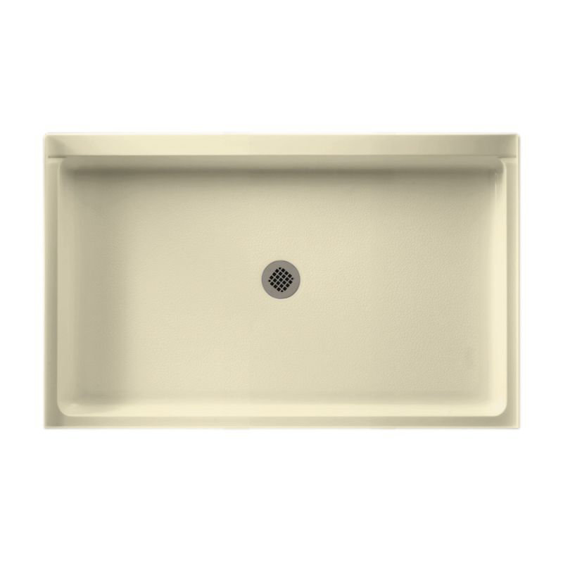 34'' W 54'' D Rectangular Single Shower Base, Bone