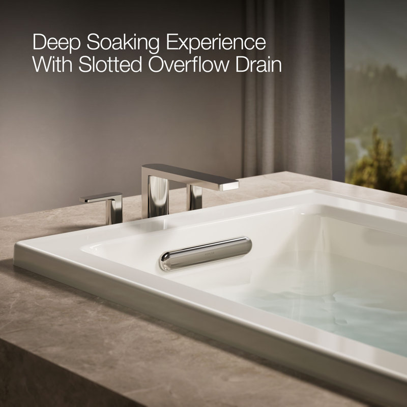 Archer 60" x 30" Drop-in Whirlpool, Biscuit