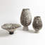 Crackled Footed Vase-Black Raku-50159166