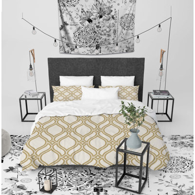Gold Cage Polyester Twill Duvet Cover