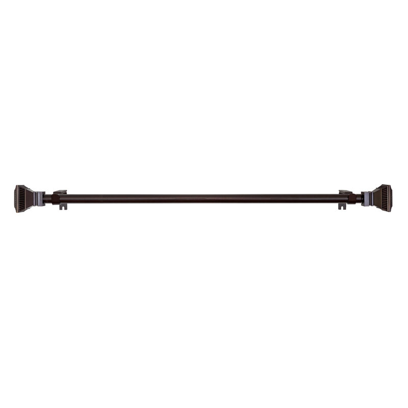 Schaaf Adjustable Single Curtain Rod, 48" - 86"