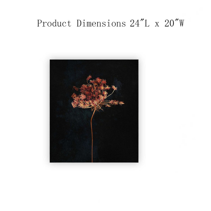 Rétro fleur blanche rétro, art mural sur toile pour la salle de bain, chambre à coucher, L 24 x l 20