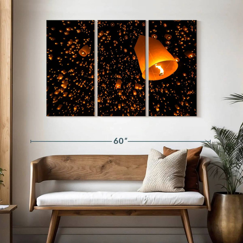 Rorry Lanterns In The Sky, 32" H x 50" W