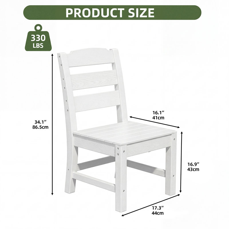 Chaises de patio Edrosie Inc, Blanc