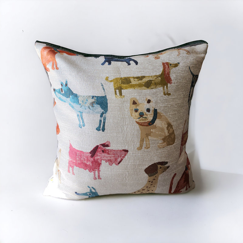 Housse et insert de coussin carré en laine mélangée