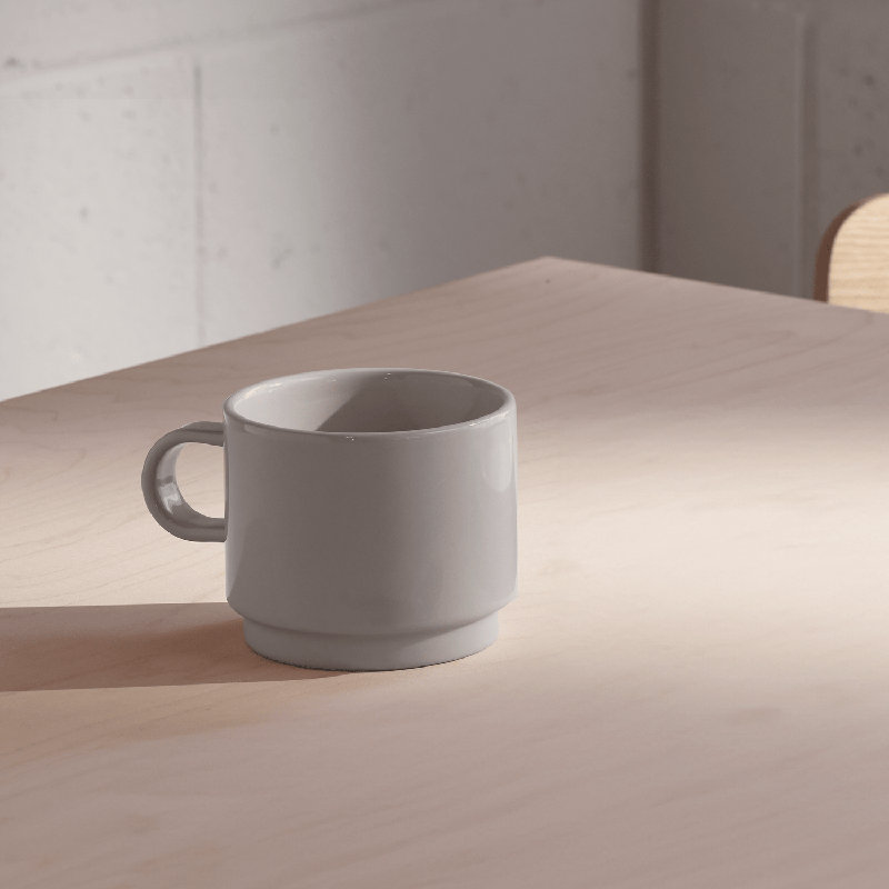NEU Stoneware Coffee Mug, Light Gray
