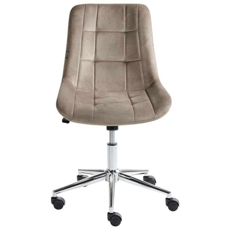 Velvet Office Chair, Beige