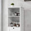 Armoire de trieur de linge inclinable à un compartiment et un tiroir - Blanc
