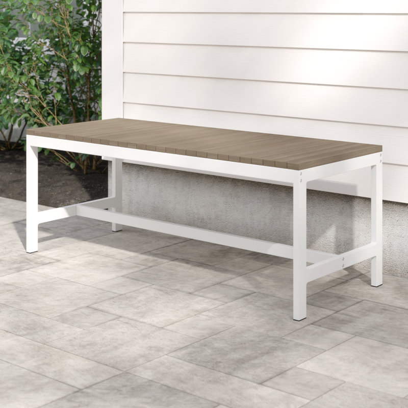 Travira Outdoor Picnic Bench, Vintage Tekwood , Chalk