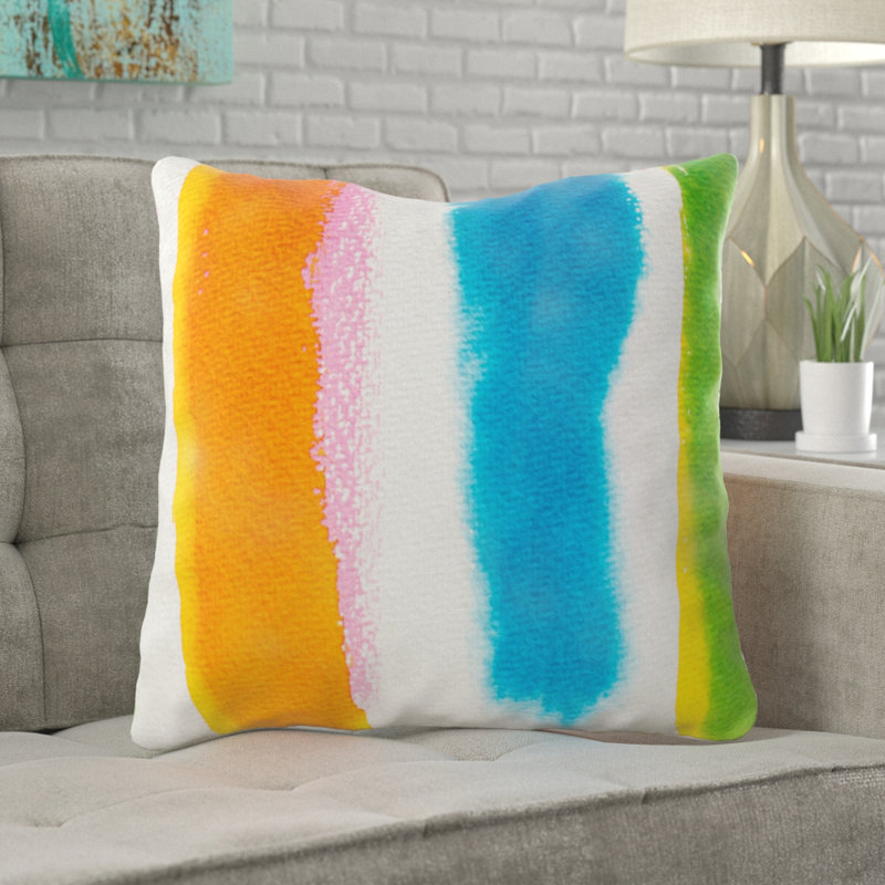 Coussin watercolour Delsur, Microsuède, Intérieur