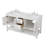 Krish 60'' Double Bathroom Vanity with Engineered Marble Top-737067508