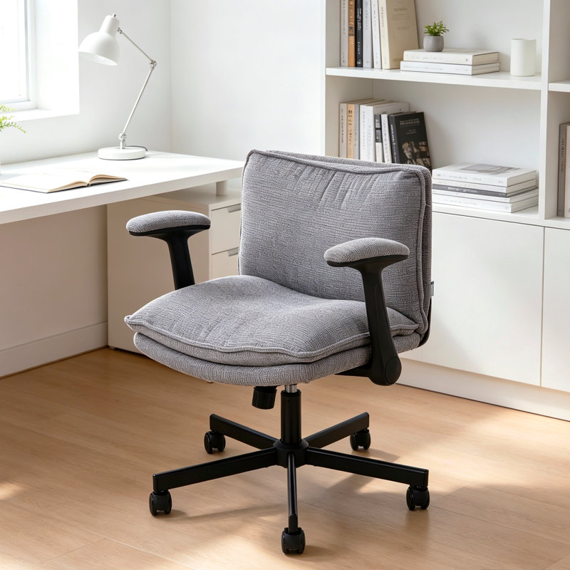 Marlow Home Co. Chenille Office Chair, Grey