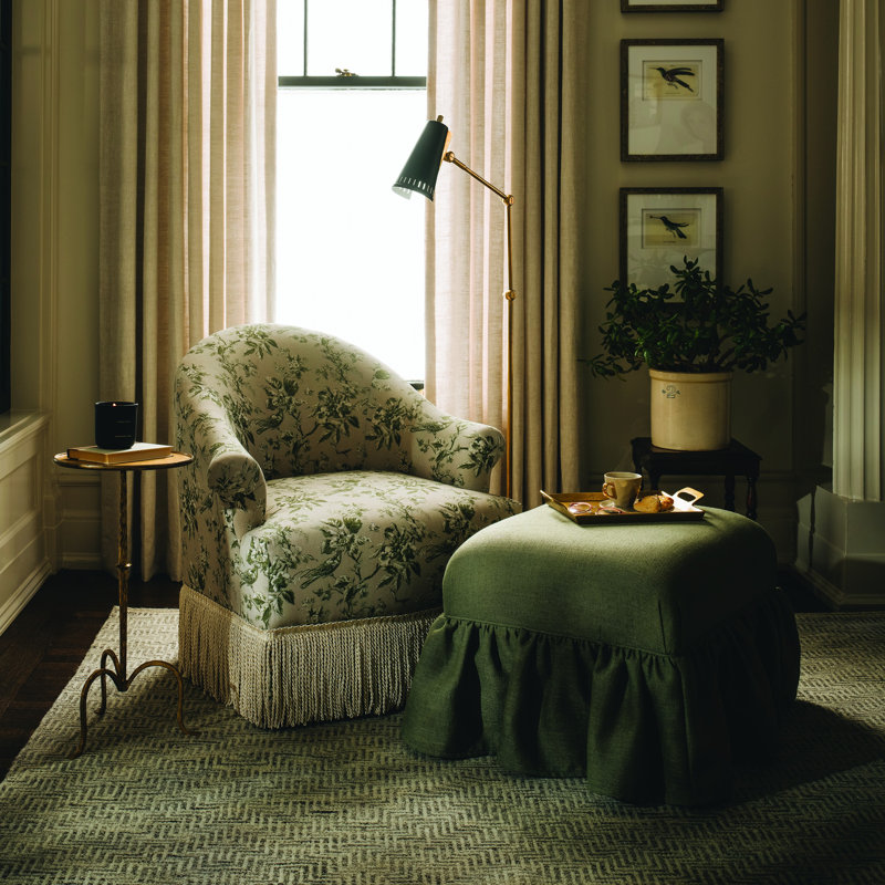 Marie Swivel Chair, Jane Stripe Laurel