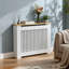 Armoire de gril à lamelles verticales moderne avec couvercle en radiateur-126085404