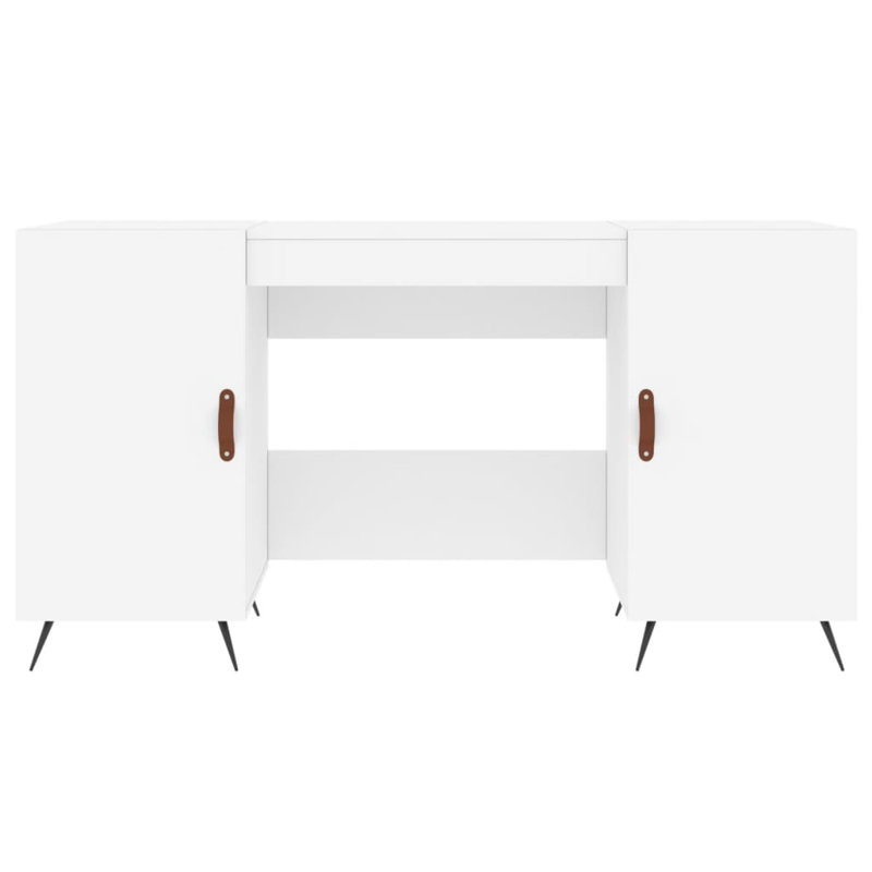Samara Metal Base Writing Desk, White