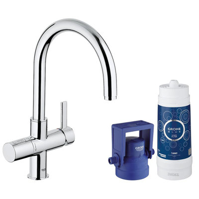 Blue Pure Water System Sink Single Hole Bathroom Faucet