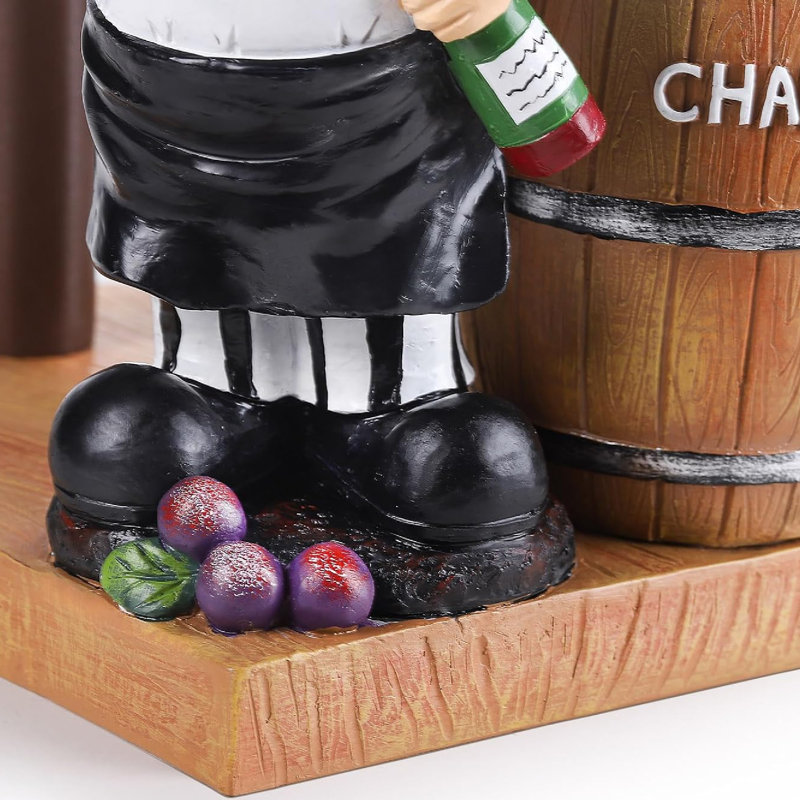 Chef Paper Towel Holder with Wine Barrel