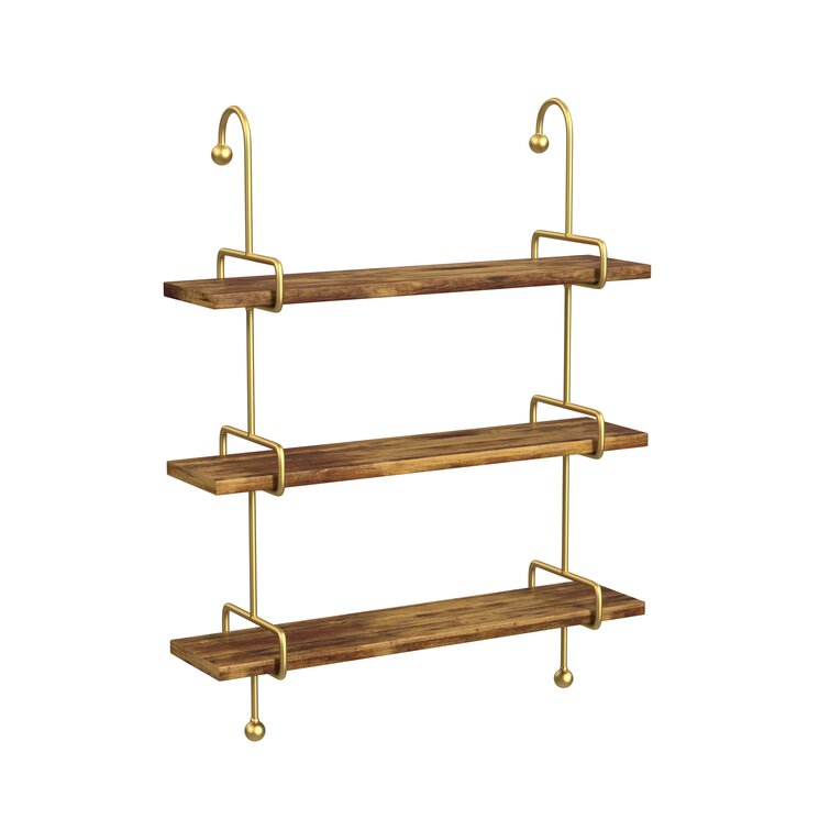 Buy Chris.W Wall Wooden Shelf with 3 Key Hooks / 3-Tier Mini Flower  Pot/er/Doll/Beauty Supplies Rack for Hallway/Kitchen/Bathroom/Office  Supplies Organizing Displaying Online at desertcartSeychelles