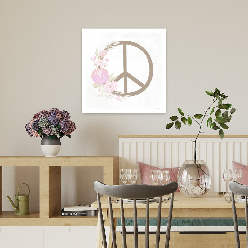 Art floral rétro floral, H 18 po x l 18 po