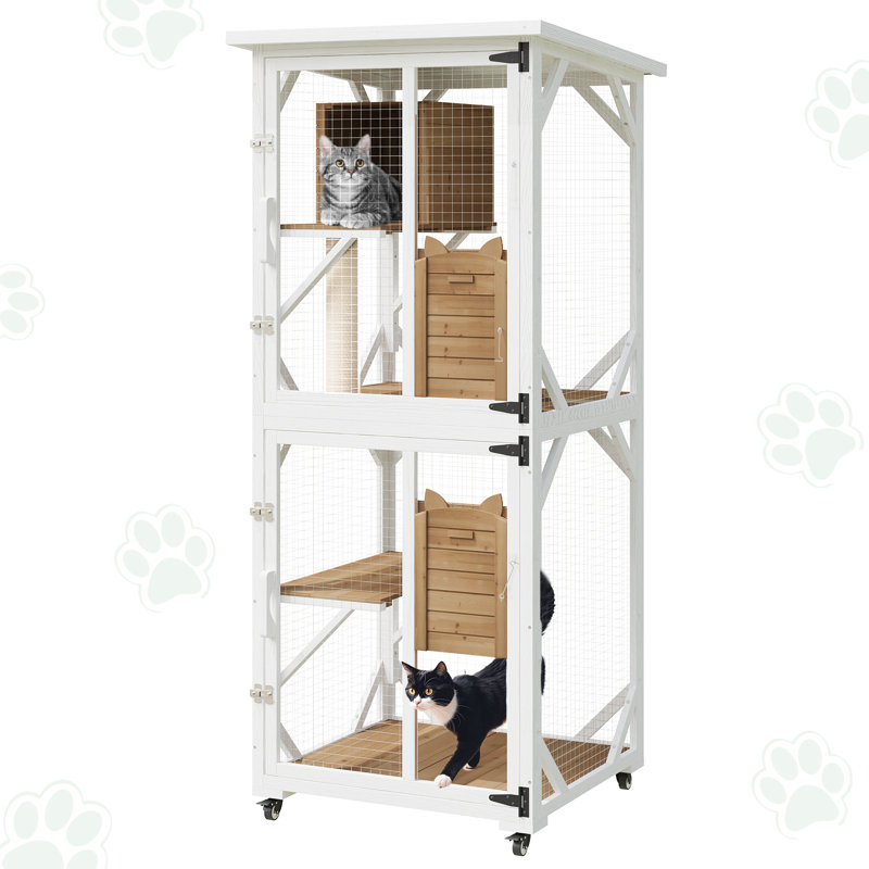 Enceintes d'extérieur pour chats Catio, Blanc
