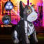 Halloween Inflatables 5 Ft Halloween Inflatable Skeleton Dog With Led Lights