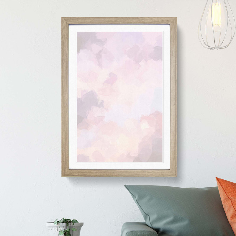 Beauty of Clouds in Abstract - Picture Frame Graphic Art Print, 87cm H x 62cm W x 2cm D, Oak Framed