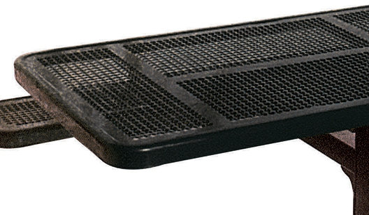 Laurie Picnic Table, Black/Black, 4'