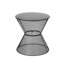 Table d'appoint - Ajoutez du charme à votre espace extérieur, fer, noir mat, filet Breezy, 17,84 po X 17,74 po en maille noire, silhouette arrondie et profondeur, largeur, hauteur