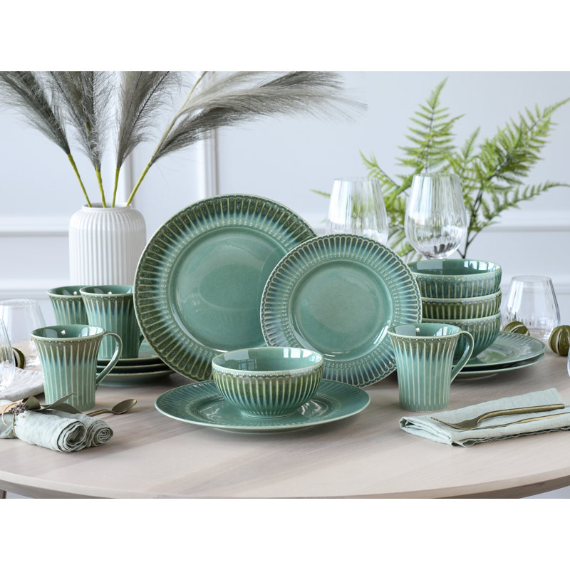 Celadon green Stoneware Dinnerware Set Piece