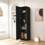 Armoire de rangement murale empilable, P 15,75 po x l 15,75 po x H 70,87 po, noire