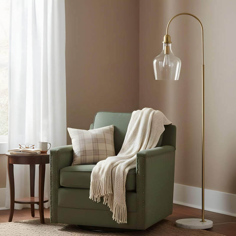 Arch Floor Lamp with Marble Base