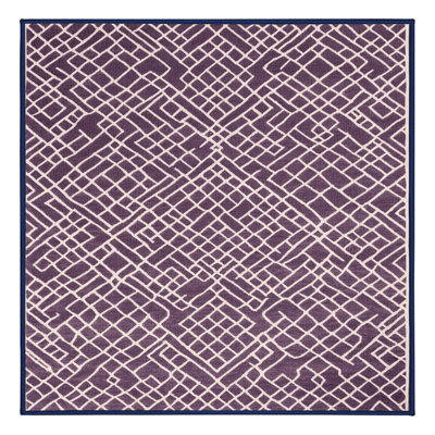 Machine Washable Trellis Purple Area Rug